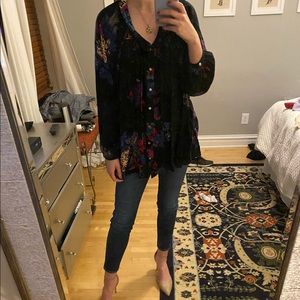 Free people floral blouse tunic
